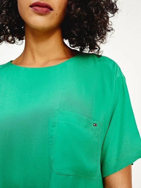 Blusa Donna casual taglio oversize Verde TOMMY HILFIGER- Francavilla Moda